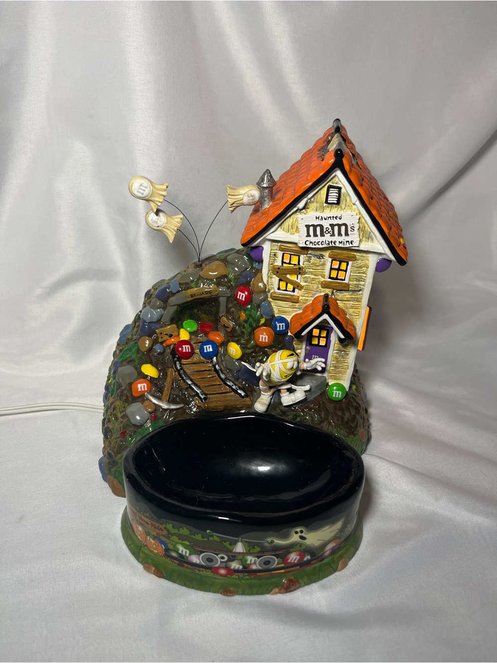 Vintage Department 56 M&M’s Spooky Haunted Mine Lighted Candy Dish Halloween